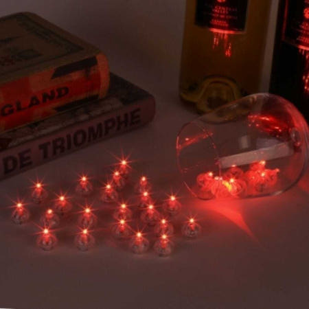 오와이규협력사 파티 LED 볼 풍선 조명 레드 50개입 장식전구