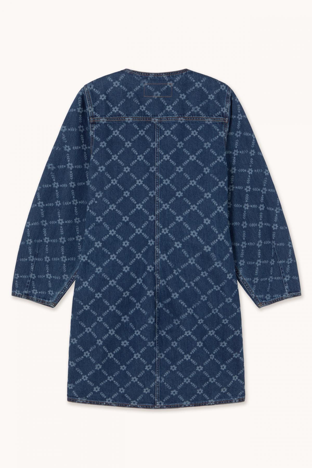타이니코튼 데님 플라워패턴 버튼업 미니 원피스 AW25-711L30 ONE COLOR - 상세 이미지 2