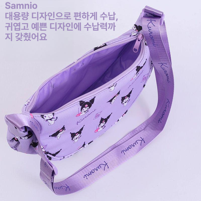 산리오 숄더백 가방 메신저백 수납 소형 쿠로미 마이멜로디 포차코 - 상세 이미지 3