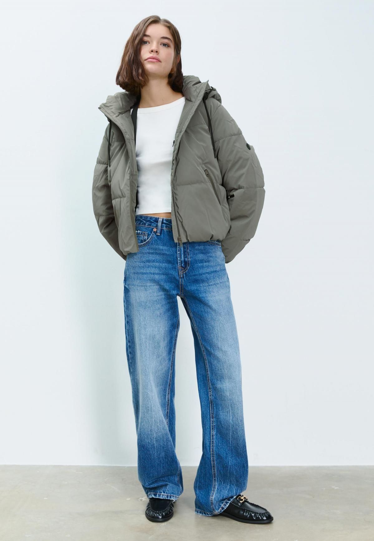 스트라디바리우스 테크니컬 후드 패딩 점퍼 5624/628 KHAKI - 상세 이미지 5