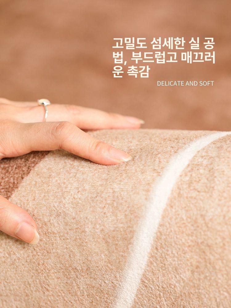 팬션 카페트 원룸 침대밑 거실 타원형 실크 원색 방수 대형 공부방 침실 크림코코01 보르소 벨벳 300x450CM 세척 가능 관리 용이 - 상세 이미지 2