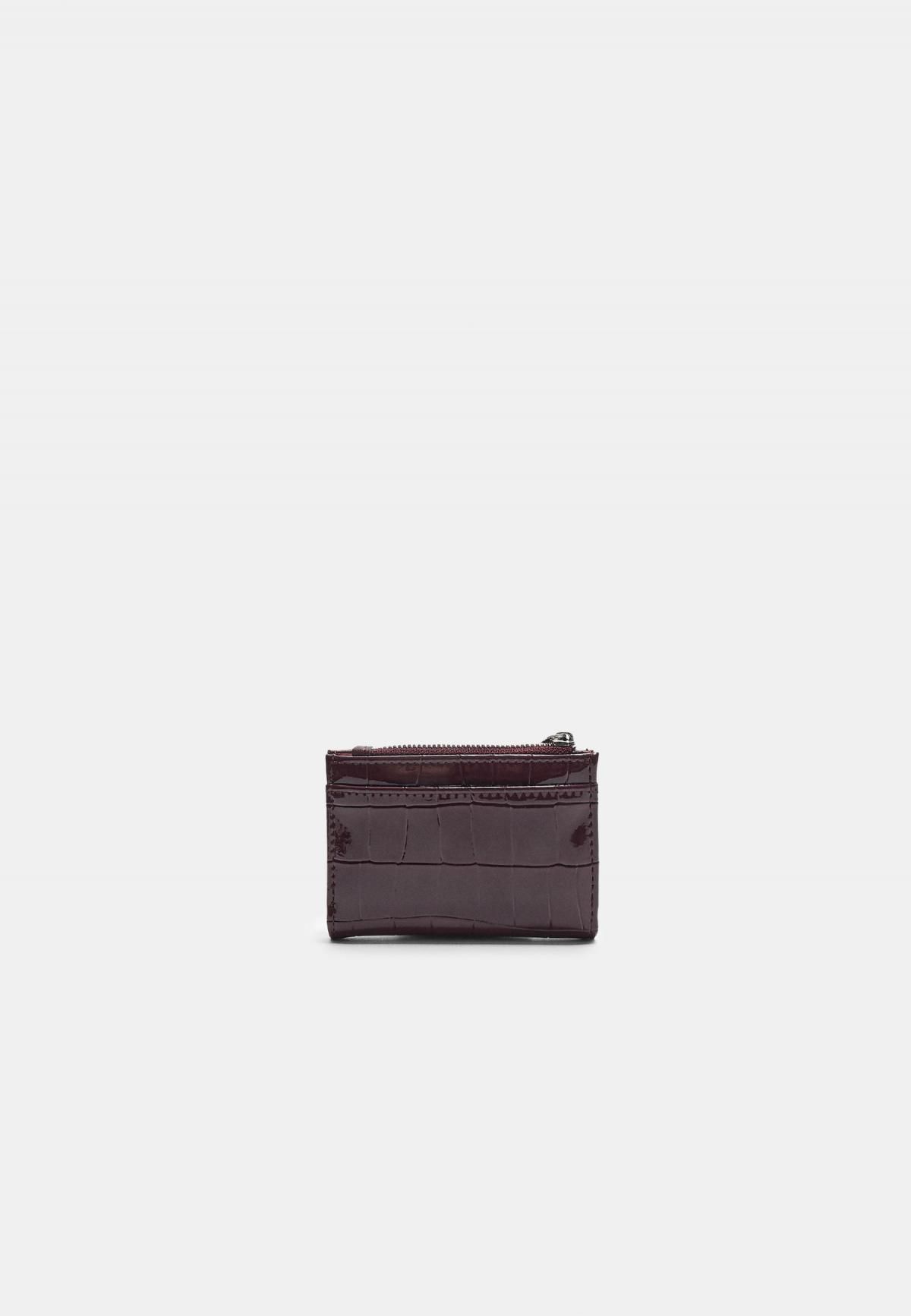 스트라디바리우스 크로커다일패턴 버건디 미니 반지갑 0561/912 BURGUNDY - 상세 이미지 2