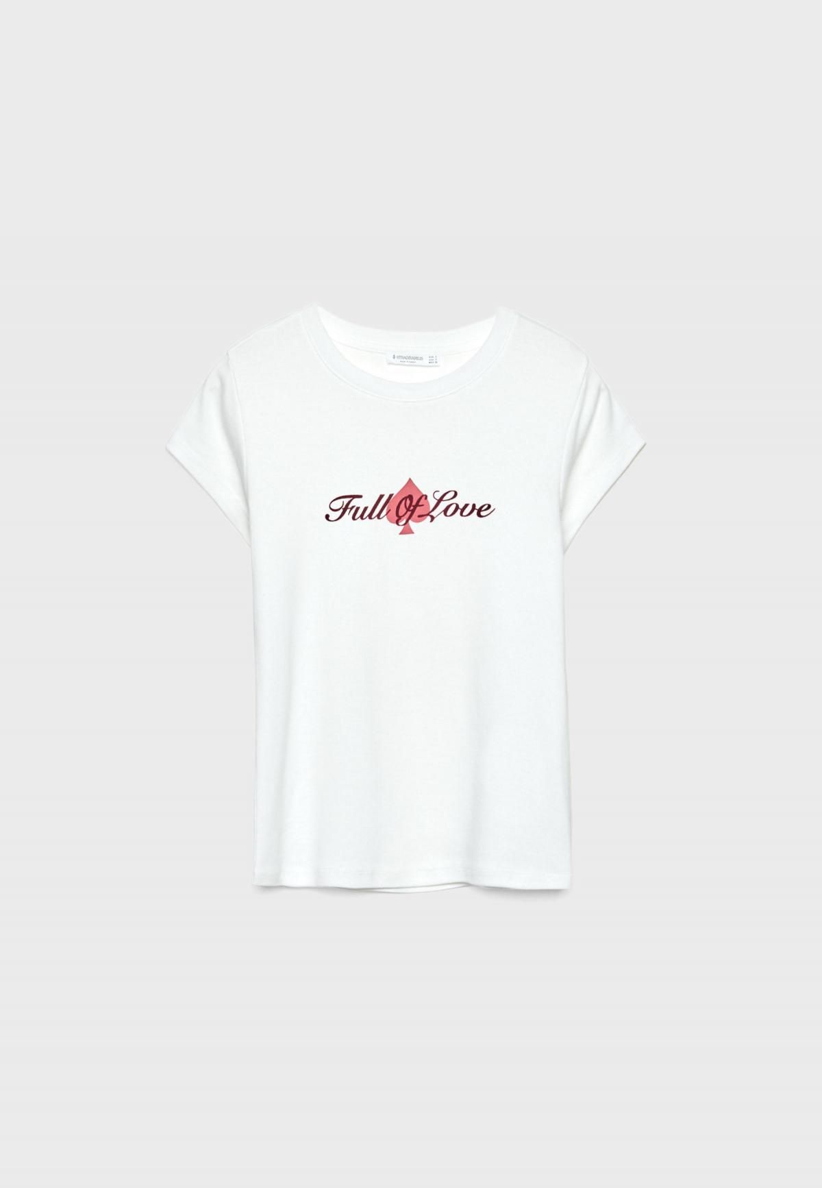 스트라디바리우스 그래픽 벨벳 프린트 코튼 반팔 티셔츠 6685/980 WHITE - 상품 이미지