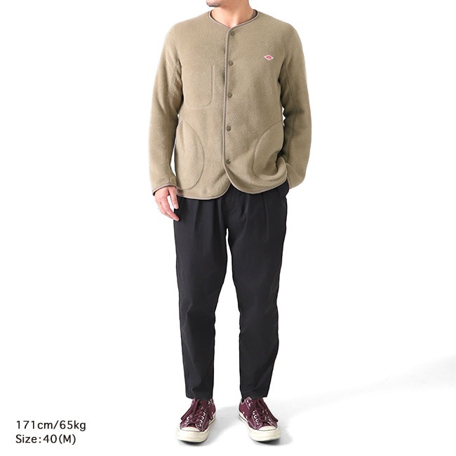 단톤 플리스 노카라 재킷 남성 가디건 JD-8939 38 DK.GREEN - 상세 이미지 4