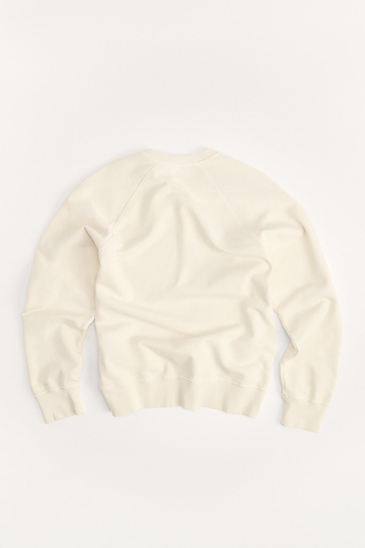 자라 코튼 50주년 라운드넥 바시티 스웨트셔츠 0085/020 OYSTER-WHITE - 상세 이미지 3