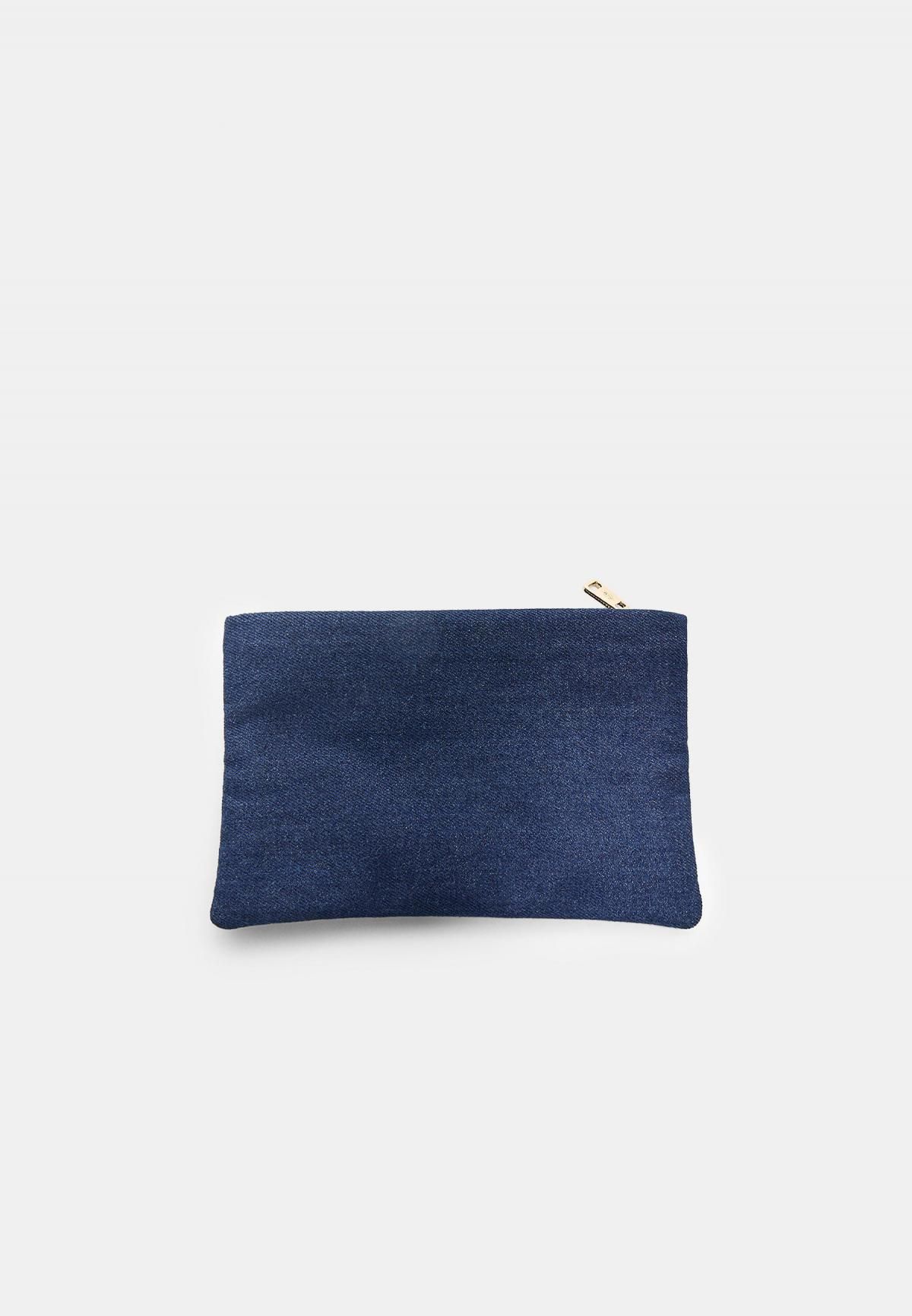 스트라디바리우스 데님 멀티 배지 파우치 3751/901 MEDIUM BLUE DENIM - 상세 이미지 5