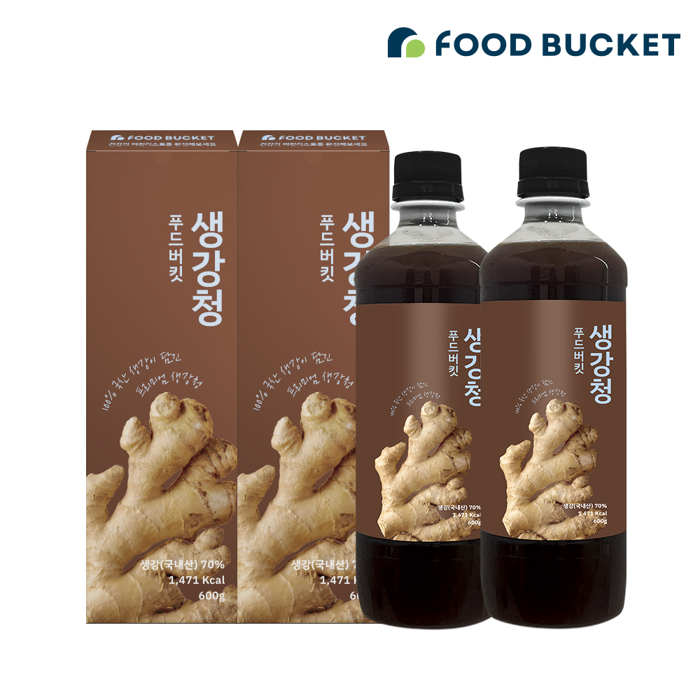 푸드버킷 유기농원당 생강청 생강차 생강진액 600g, 2개 - 상품 이미지