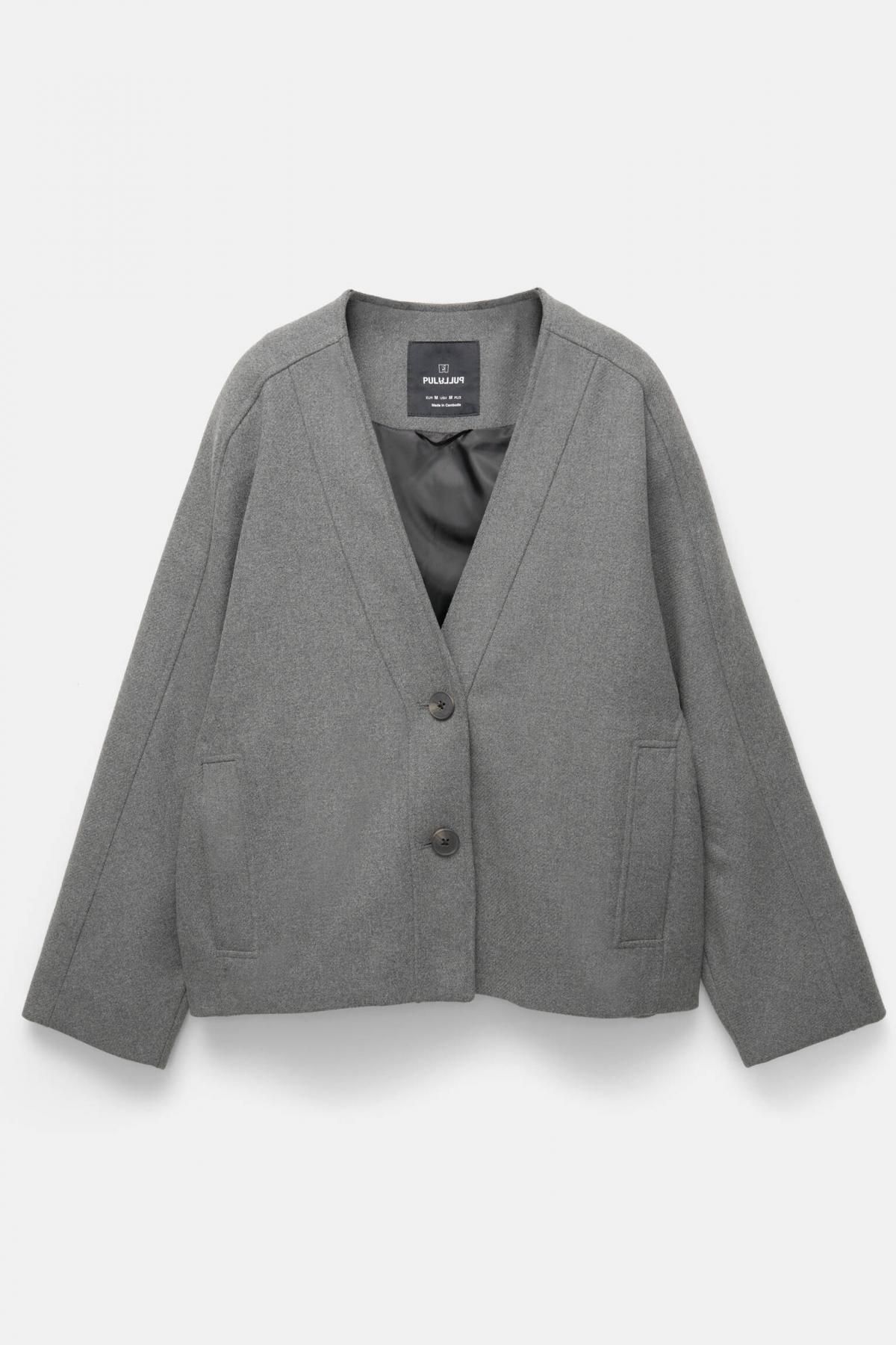 풀앤베어 울블렌드 볼륨 소매 숏 기모노 코트 7800/412 MEDIUM GREY - 메인 이미지