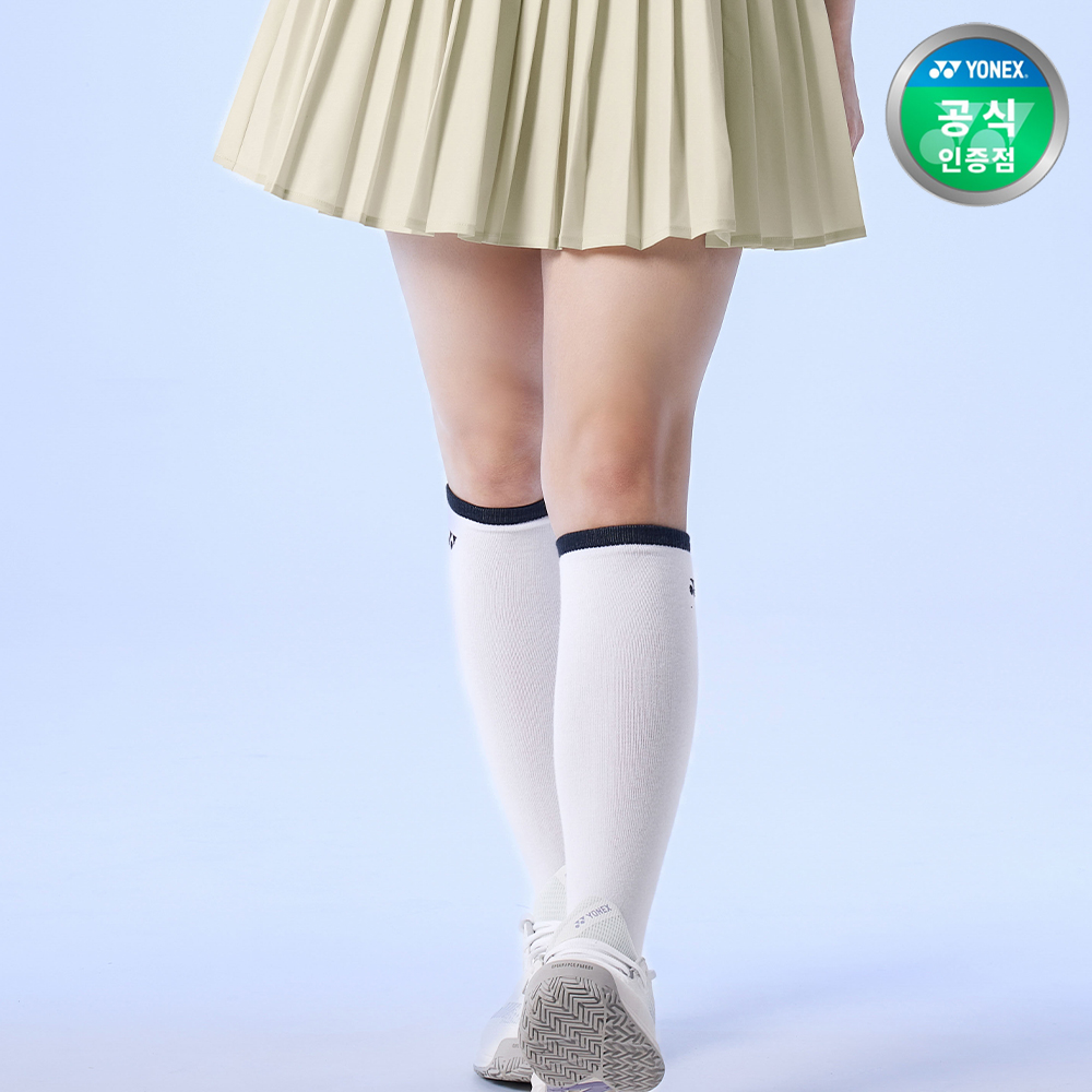 요넥스 255SN007F 테니스 니삭스 양말 여성용 화이트 - 상세 이미지 2
