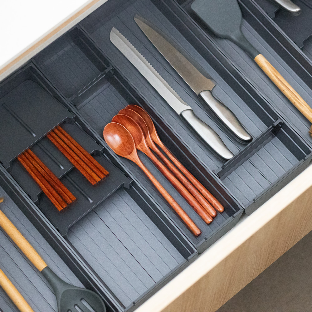 서랍 수저 보관함 분리함 싱크대 수저통 사각 수저집 서랍형 조리도구통 정리함 10X42