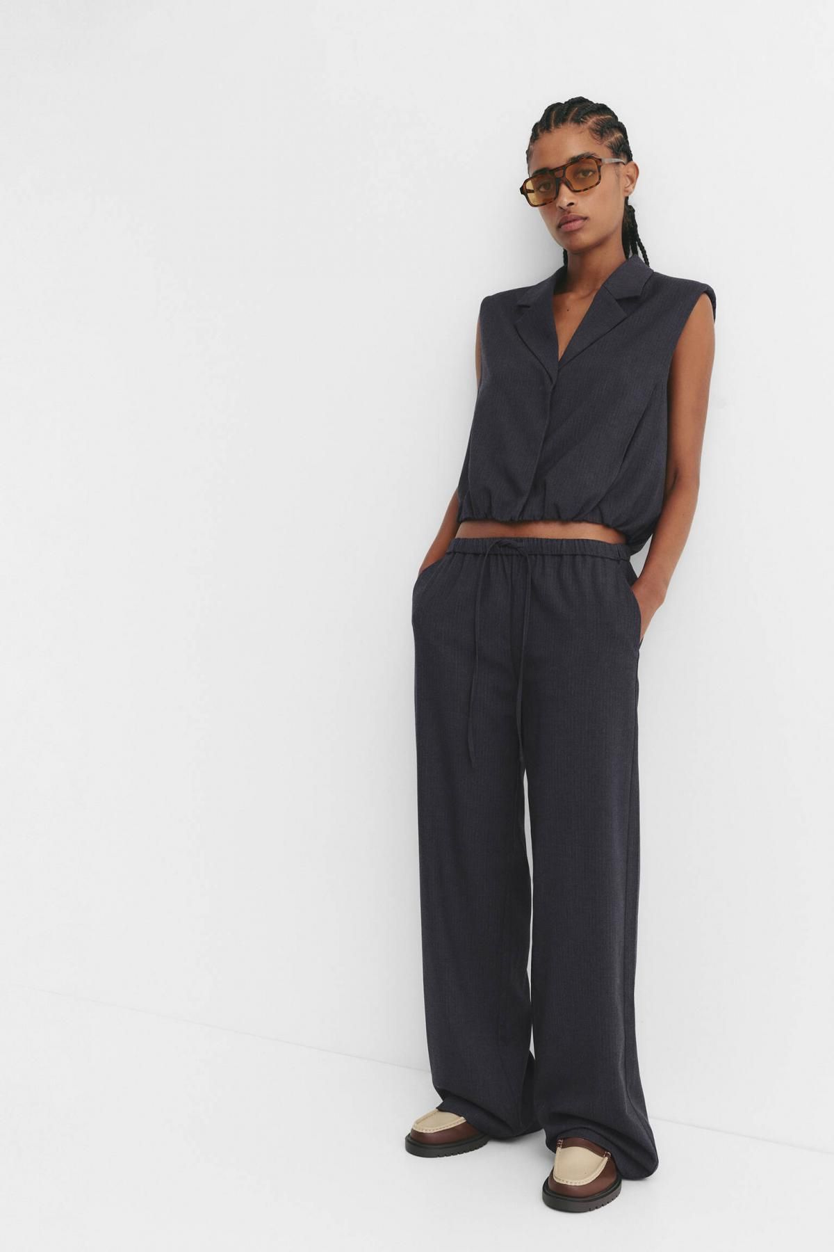 풀앤베어 테일러드핏 와이드 조거 팬츠 7675/359 GREY - 상세 이미지 2