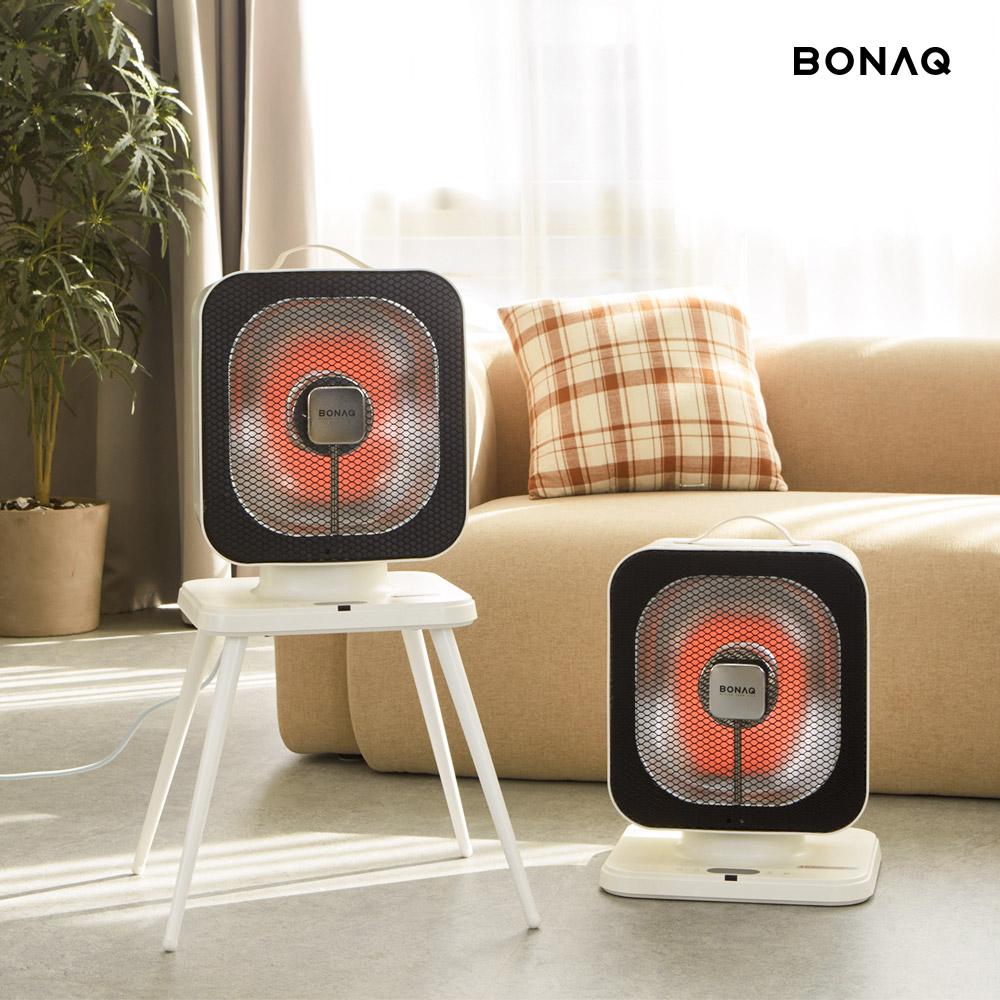 보나크 전기히터 에코 하이라이트 1구 발난로 사무실 난방기 리모컨 미니 큐브 스탠드난로