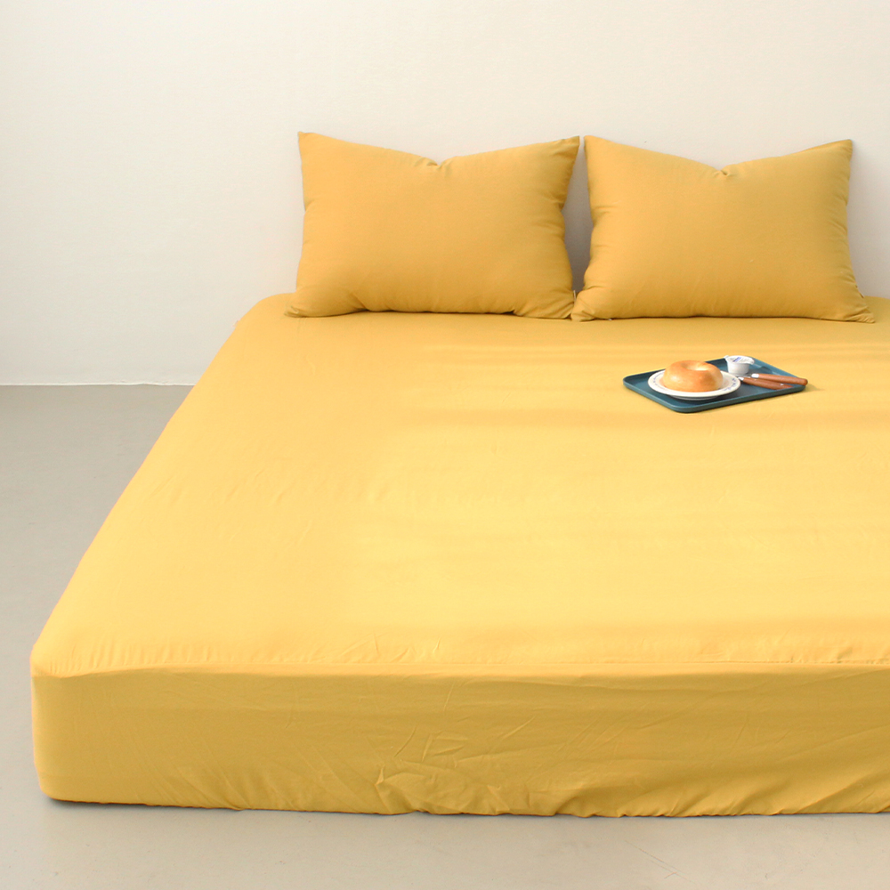 부드러운 아멜리 워싱 사계절 매트리스커버 아메리칸 옐로우, S(싱글)