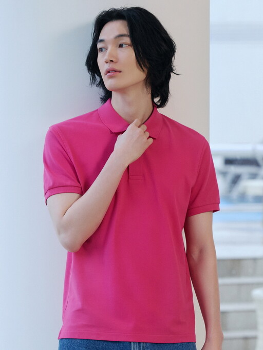 탑텐 공용 쿨에어 코튼 피케 폴로셔츠_MSE2TT3001