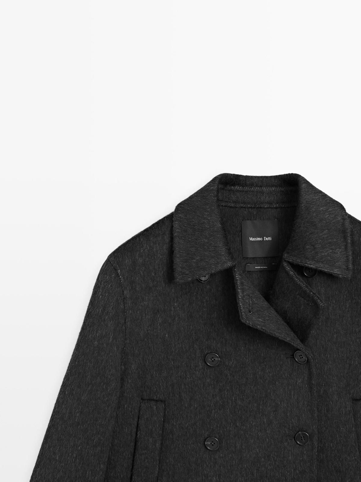 마시모두띠 테크니컬 숏 더블버튼 퍼 코트 6422/972 DARK GREY - 상세 이미지 3