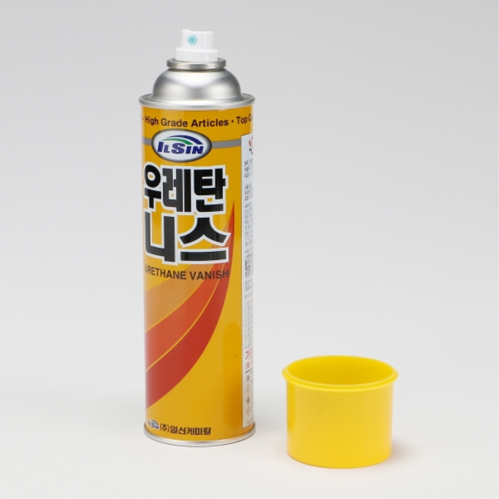 일신케미칼 우레탄 니스 스프레이 페인트 420ml 4510 목재 가구 광택 - 상세 이미지 2