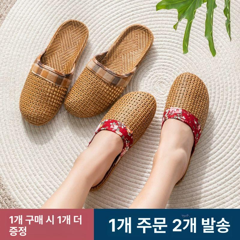여성 뮬슬리퍼 슬리퍼 사무실 뮬운동화 키높이 커플 캔버스 뮬힐 레더 슬립온 미들힐 여름 여성용와인레드발끝+여성용짙은파란색발끝 여성 35 36+여성 35 36 - 상세 이미지 5