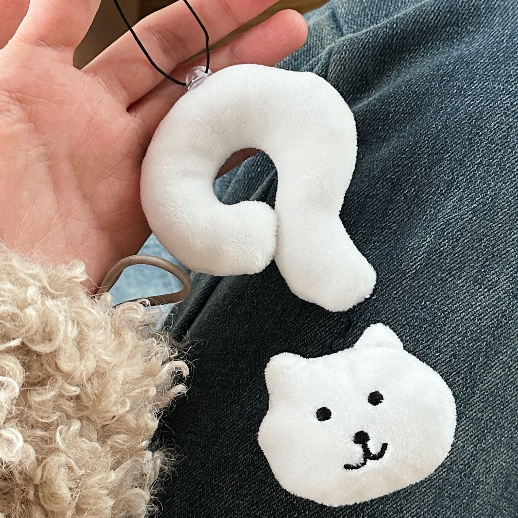 농담곰 못생긴 물음표 곰돌이 곰탱이 인형 키링 키홀더 가방고리 가방참 백참 가꾸 백꾸 참장식 쓸데없는 친구 우정 선물 커플 키링 이미지 8
