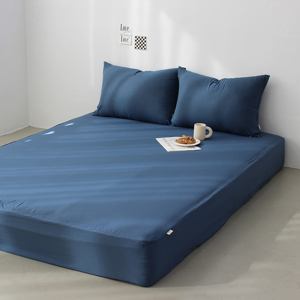부드러운 아멜리 워싱 사계절 매트리스커버 클래식블루, SS(슈퍼싱글)