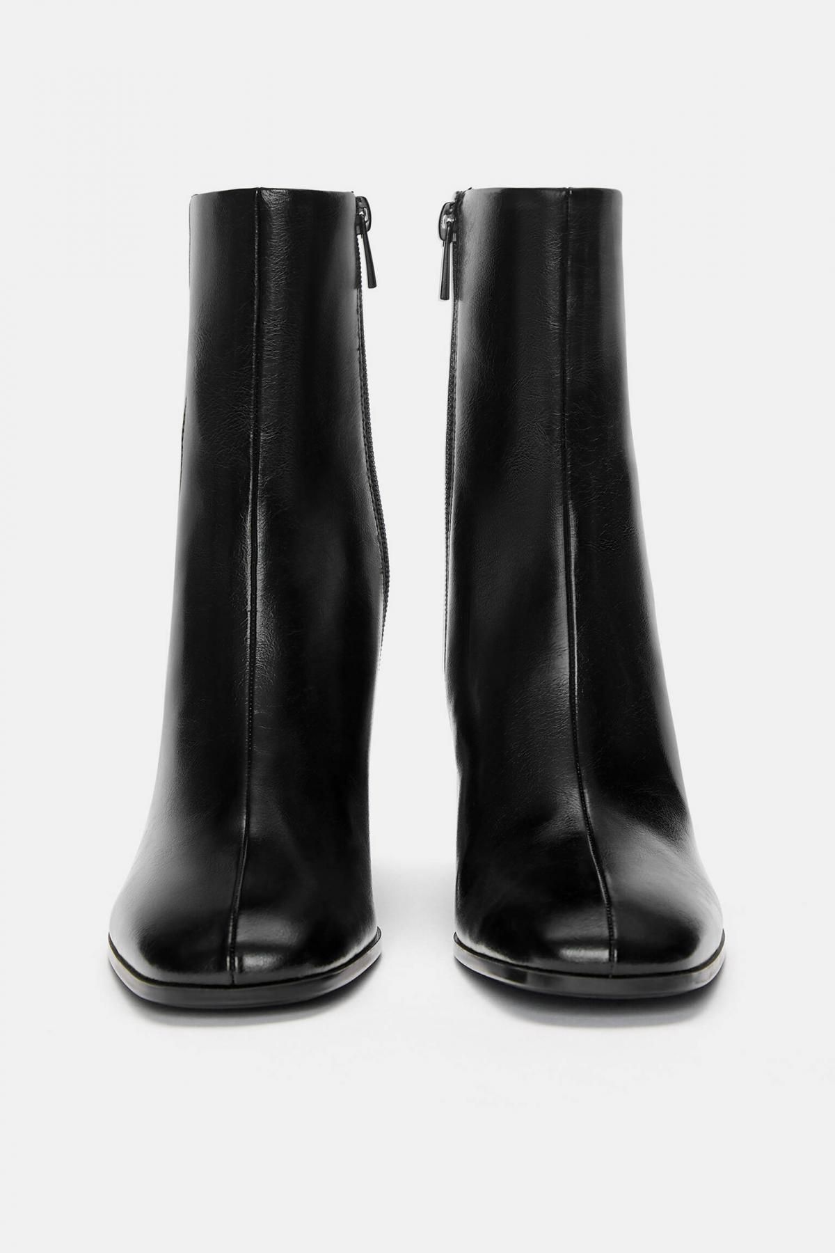 풀앤베어 트렌디 블랙 하이힐 앵클부츠 1104/640 BLACK - 상세 이미지 5