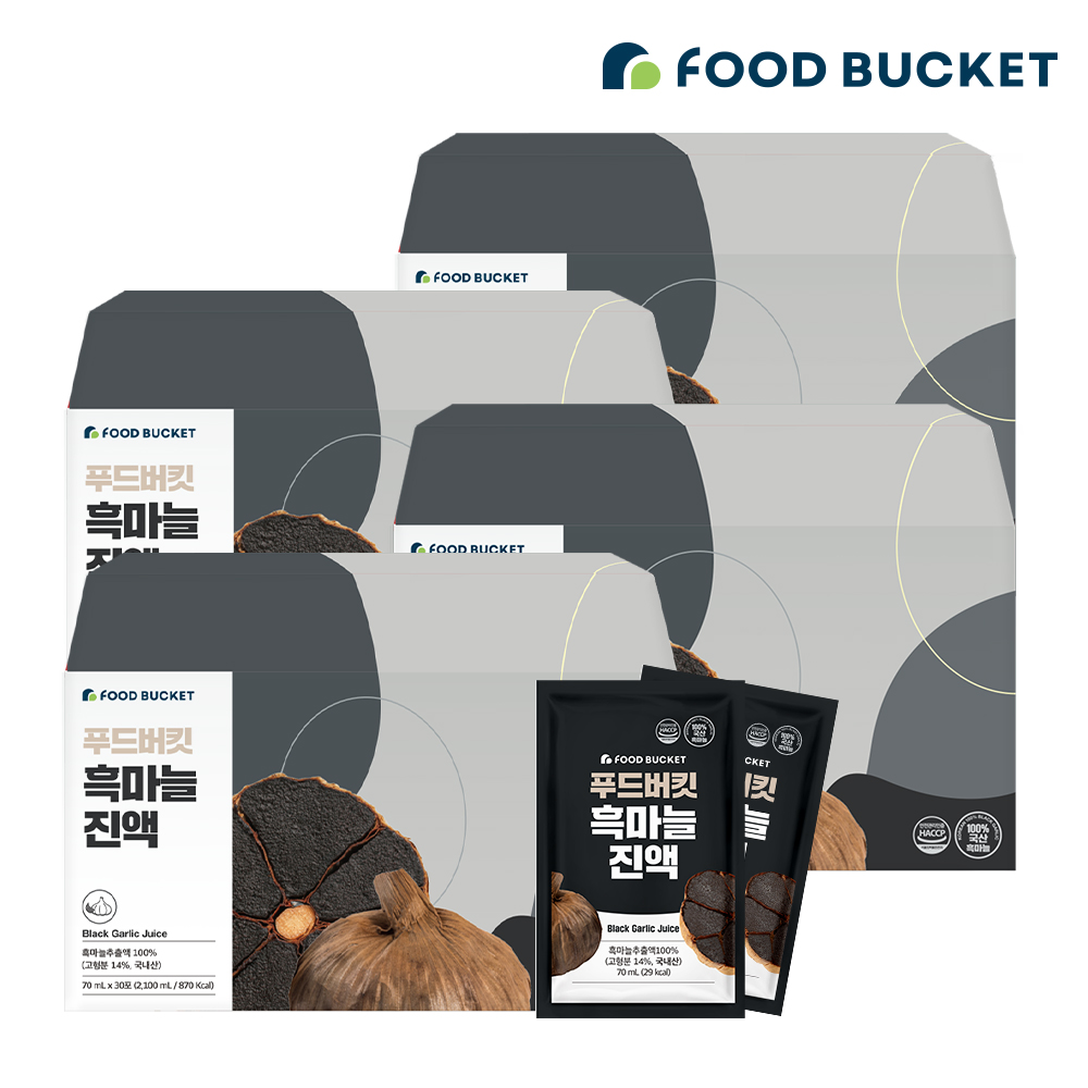 푸드버킷 남해 흑마늘100% 흑마늘진액 30포, 4개 - 상품 이미지