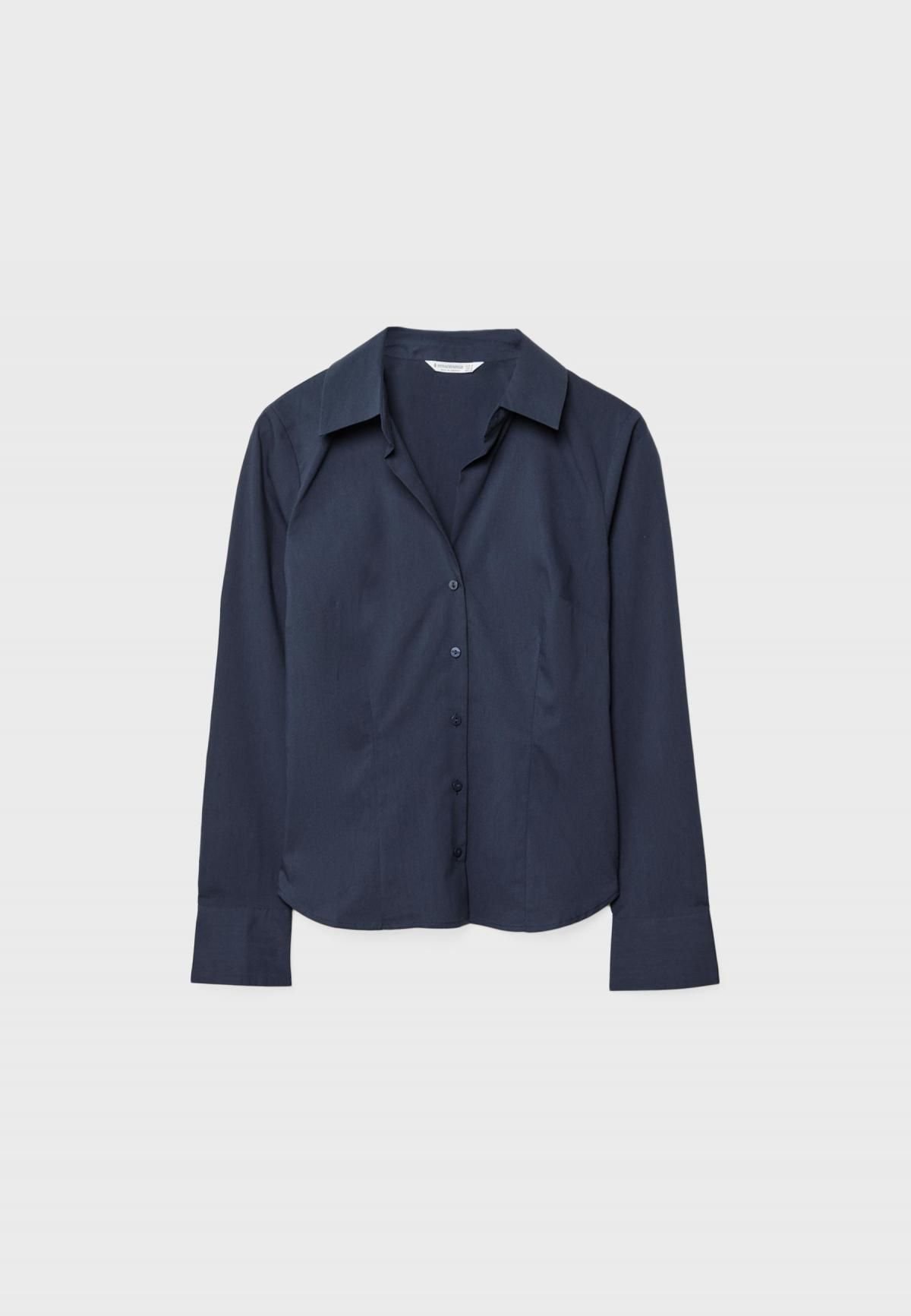 스트라디바리우스 베이직 네이비 슬림핏 긴팔 셔츠 6012/703 NAVY BLUE - 상품 이미지