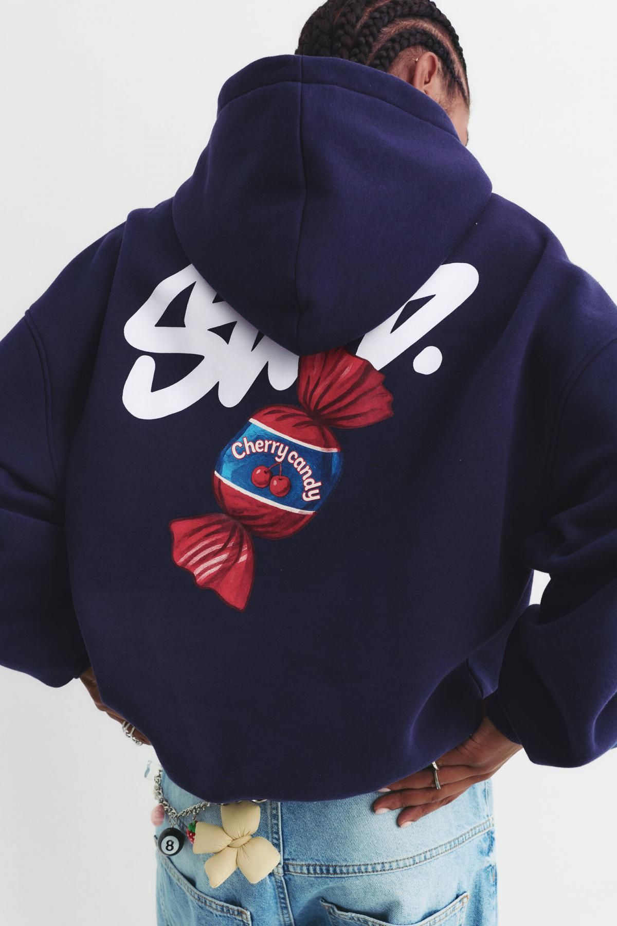 풀앤베어 네이비 캐주얼 STWD 그래픽 후드티 7560/340 NAVY - 상세 이미지 4