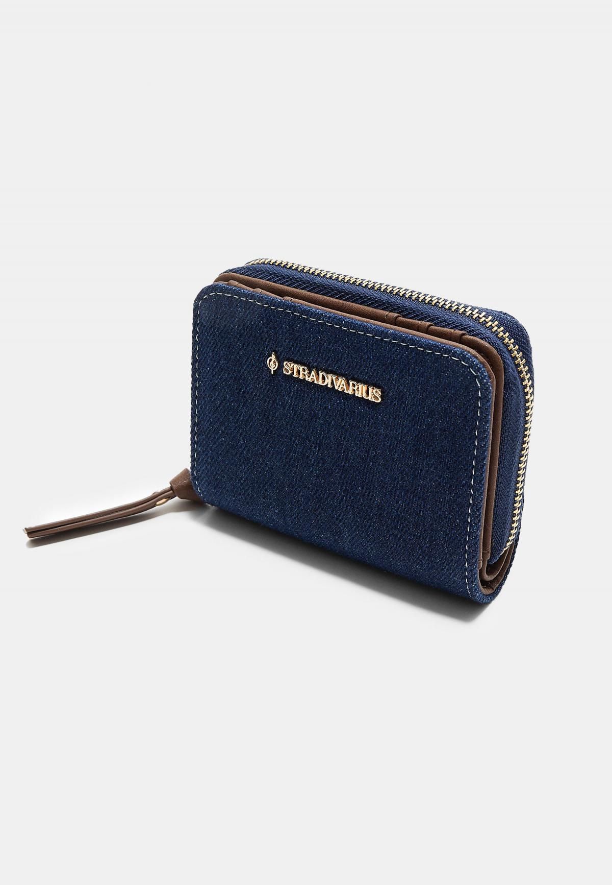 스트라디바리우스 데님 지퍼 미니 지갑 3723/913 MEDIUM BLUE DENIM - 상세 이미지 4