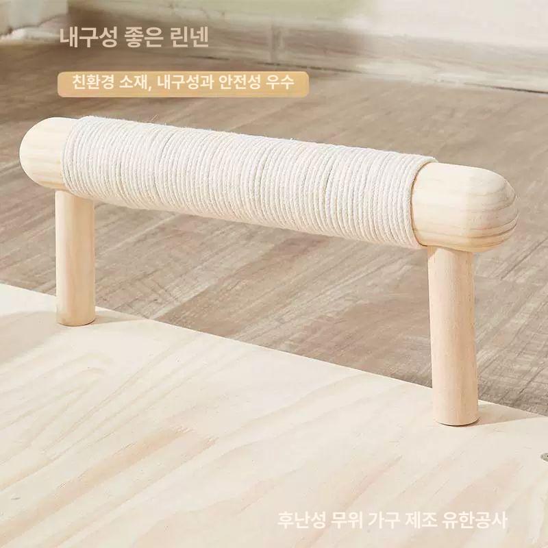 원목 강아지 침대 쇼파 식탁의자 쿨매트 반려동물 침구 애견 매트리스 원통 소파 침대 린넨끈 제외 단침대 M사이즈 - 상세 이미지 3
