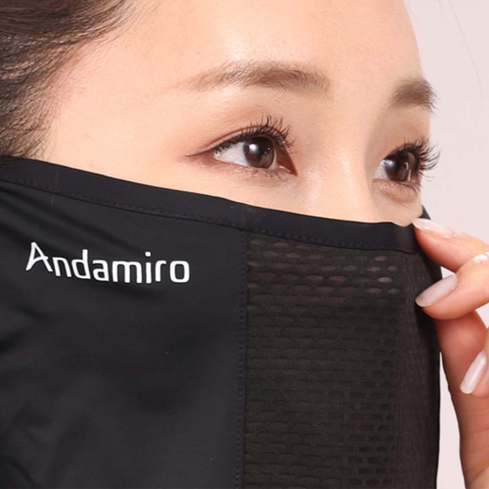 안다미로 자외선 차단마스크 99%차단 블랙 화이트 1+1 세트 런닝 귀걸이형 햇빛가리개 - 상세 이미지 3