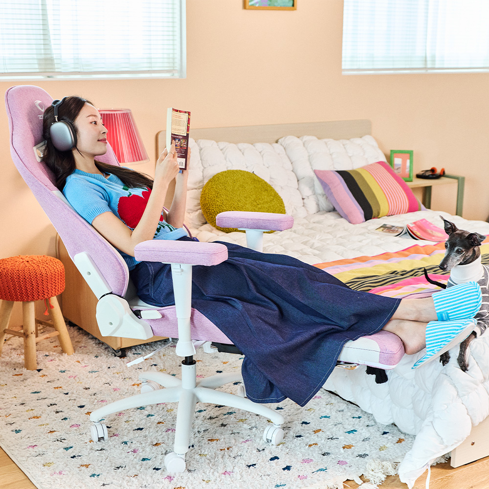 제닉스 제로드 리브체어 발받침 컴퓨터 게이밍의자 상세 이미지 2