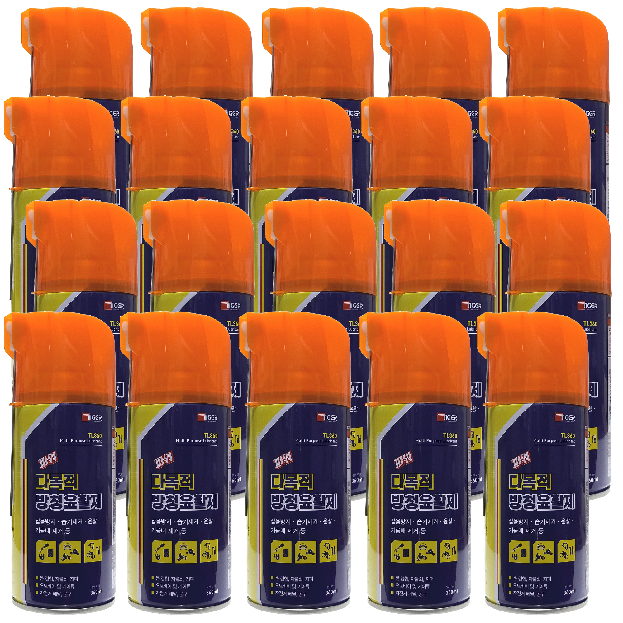 타이거 파워 다목적 방청윤활제 360ml x 20개 1박스 (WD40 WD-40 저격 제품) 침투성 스프레이 윤활방청제 - 상세 이미지 2