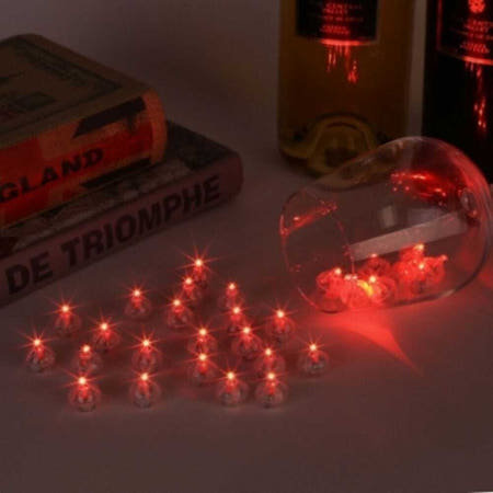 오와이규협력사 파티 LED 볼 풍선 조명 레드 50개입 파티룸조명 간접등 장식전구