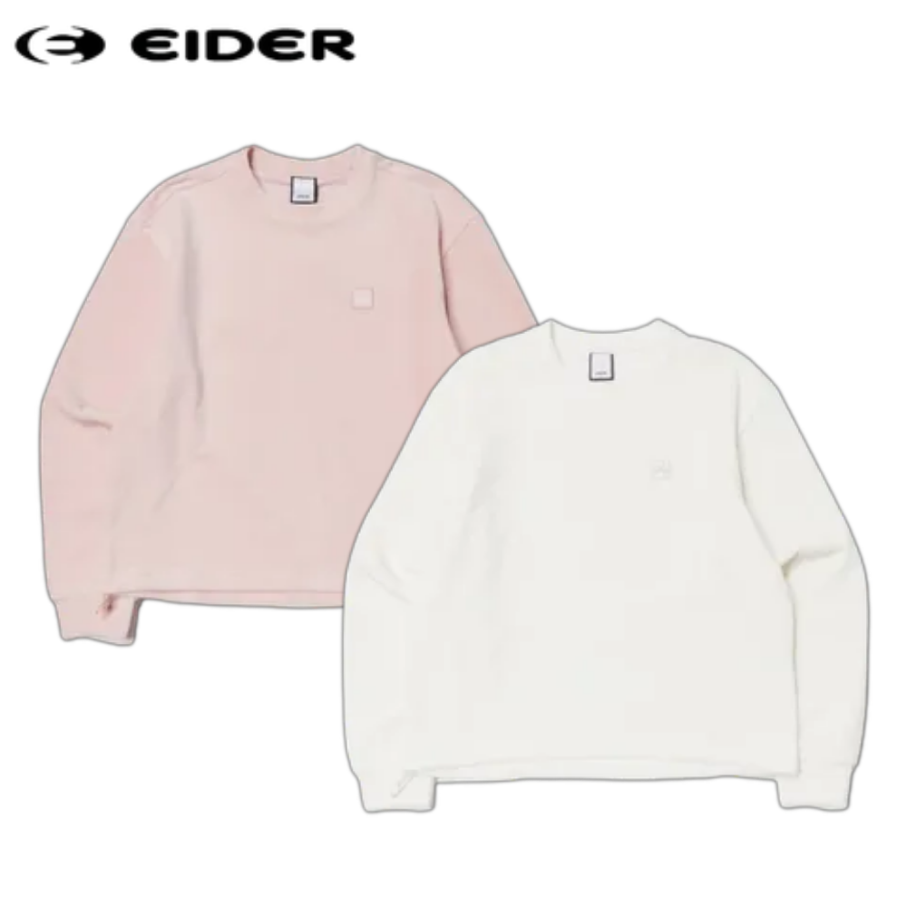 아이더 여성 맨투맨 가을 골지 긴팔 캐쥬얼 라운드 티셔츠