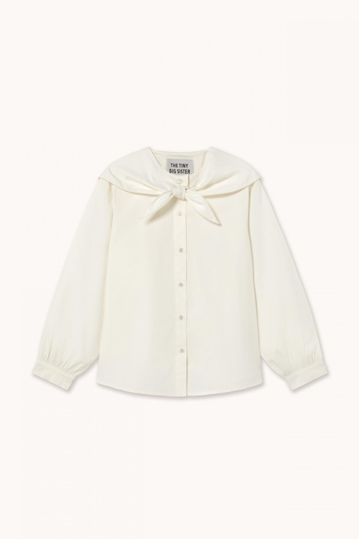 타이니코튼 오프화이트 스카프 카라 블라우스 AW25-798104 ONE COLOR - 상세 이미지 2