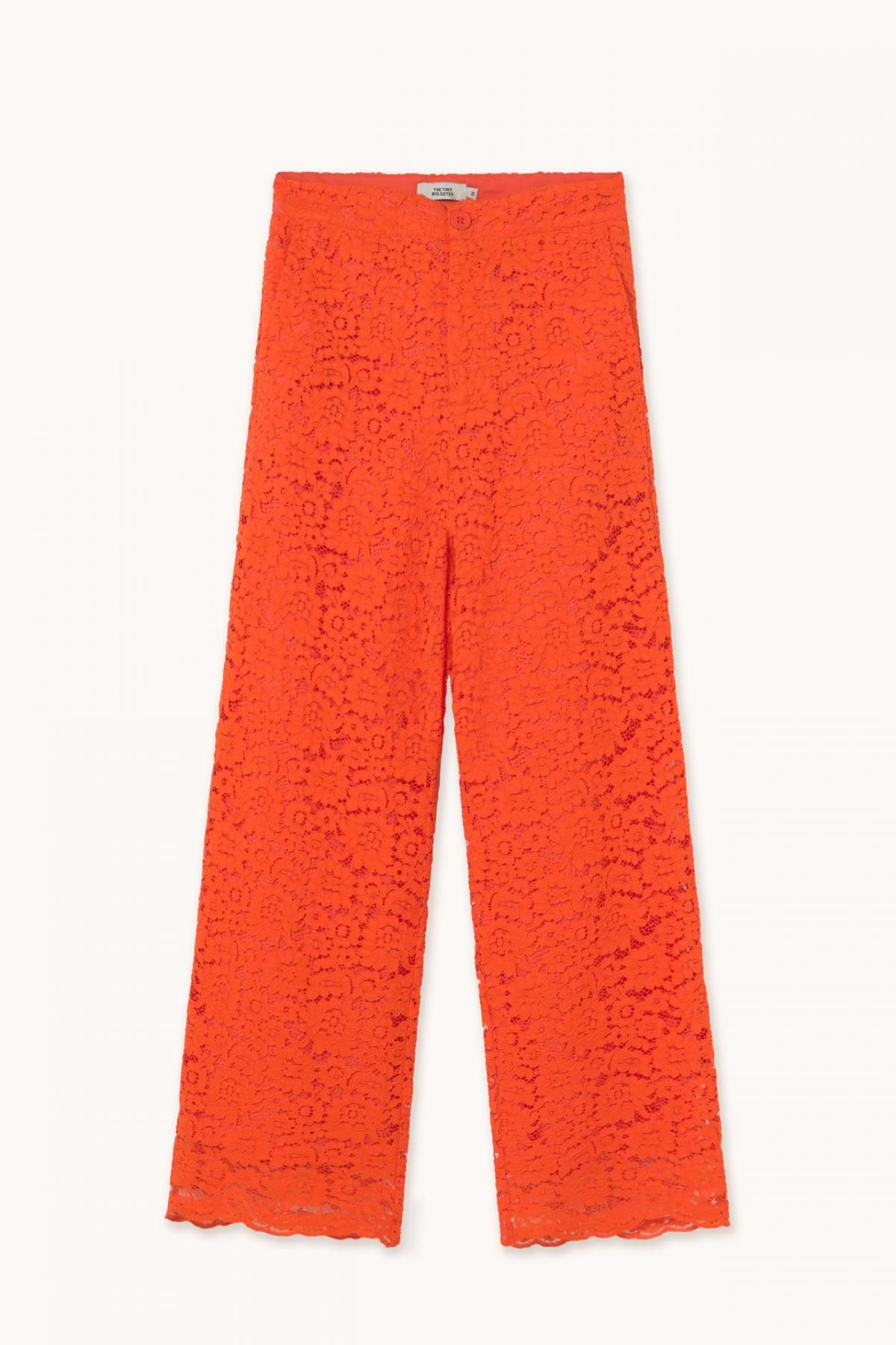 타이니코튼 썸머 레드 플루이드 레이스 와이드 팬츠 AW25-719J08 ONE COLOR - 메인 이미지