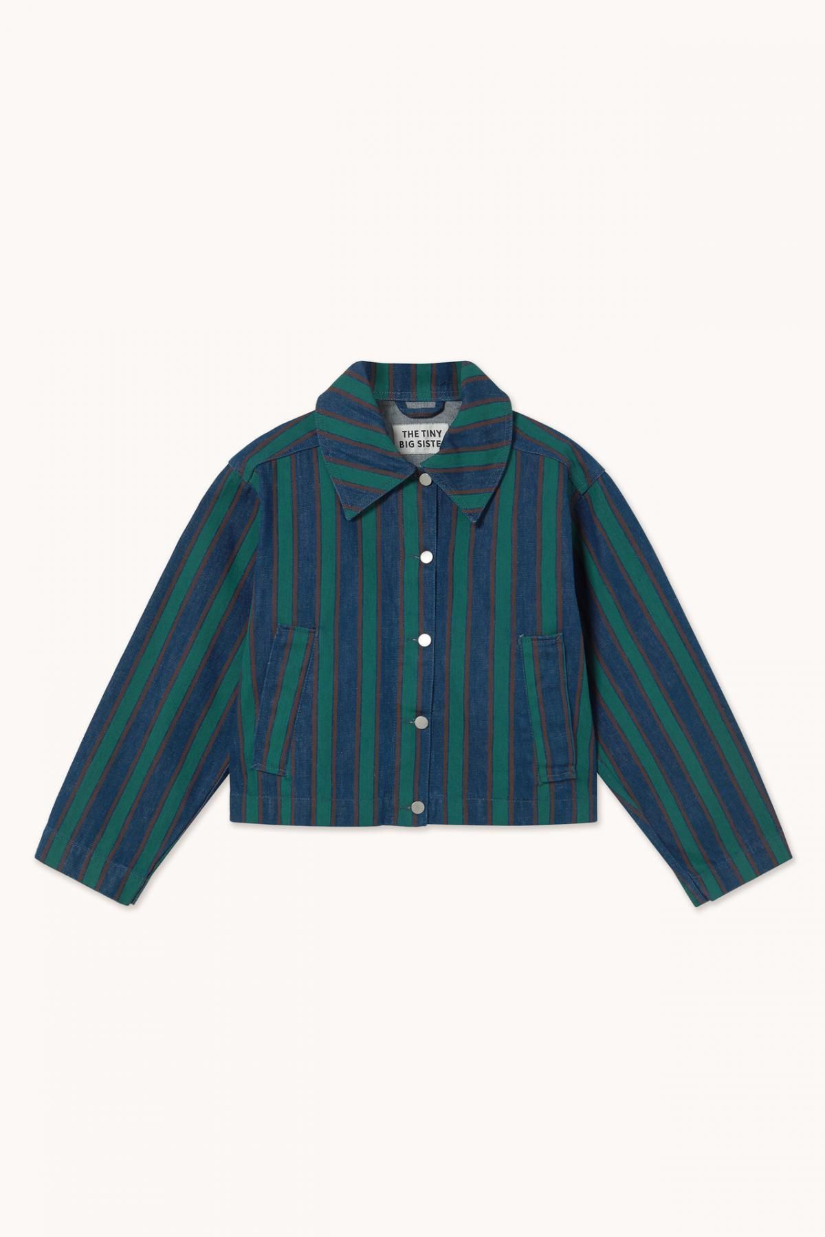 타이니코튼 스트라이프 크롭 테크니컬 재킷 AW25-643K02 ONE COLOR - 상품 이미지