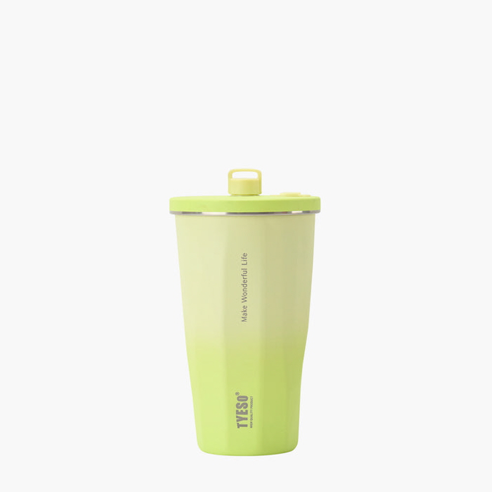 TYESO 스텐 텀블러 올스텐 대용량 텀블러 보냉 보온 빨대 직장인 운동 600ml, 스프링버드 - 상품 이미지