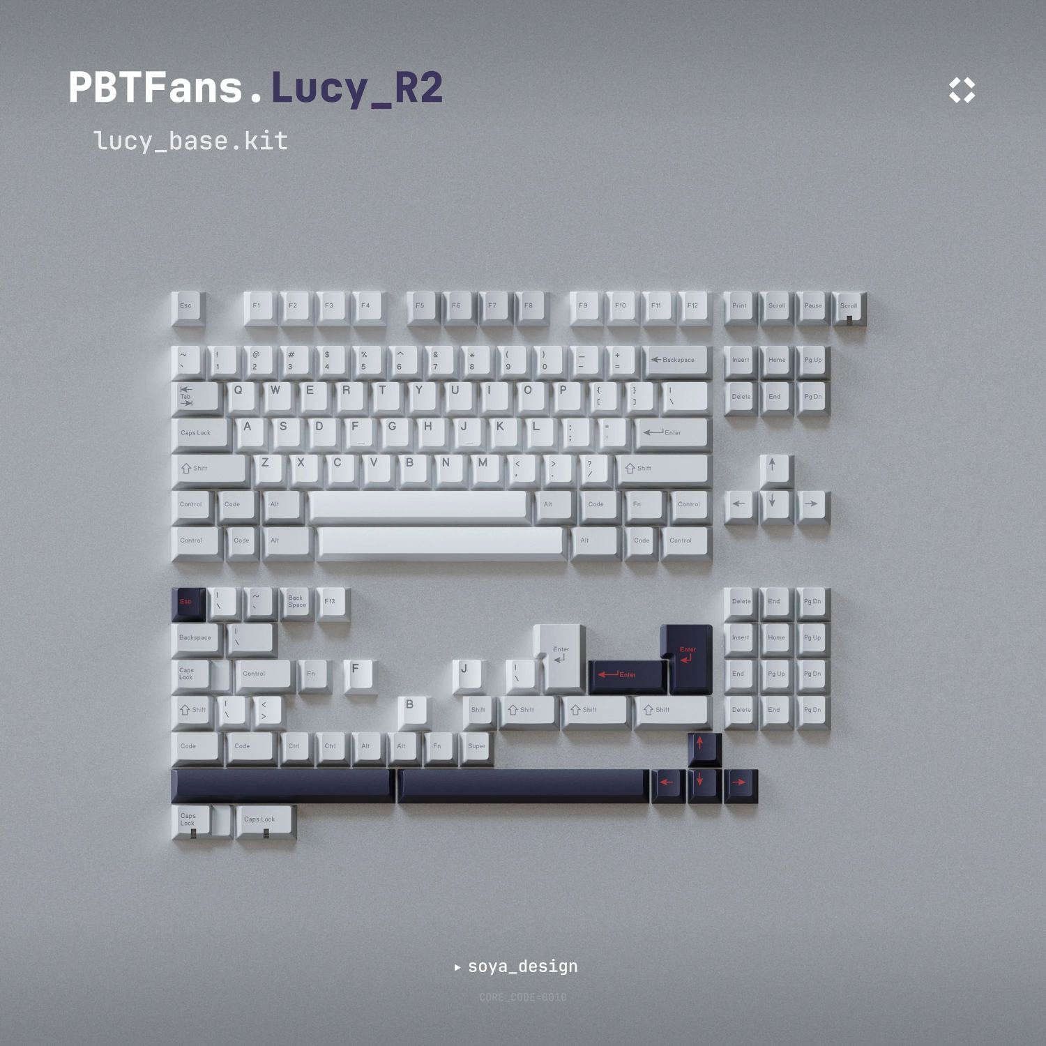 PBTfans Lucy R2 키캡 베이스킷 - 상품 이미지