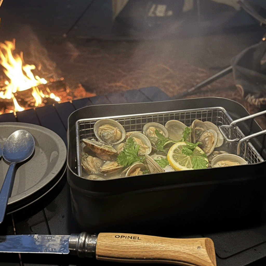 아필 강화 알루미늄 논스틱 코팅 백패킹용 경량 캠핑반합 1400ml