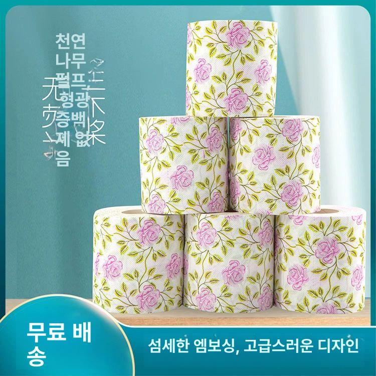 컬러휴지 색깔휴지 가정용 두루마리 집들이선물 티슈 3권 - 상세 이미지 2