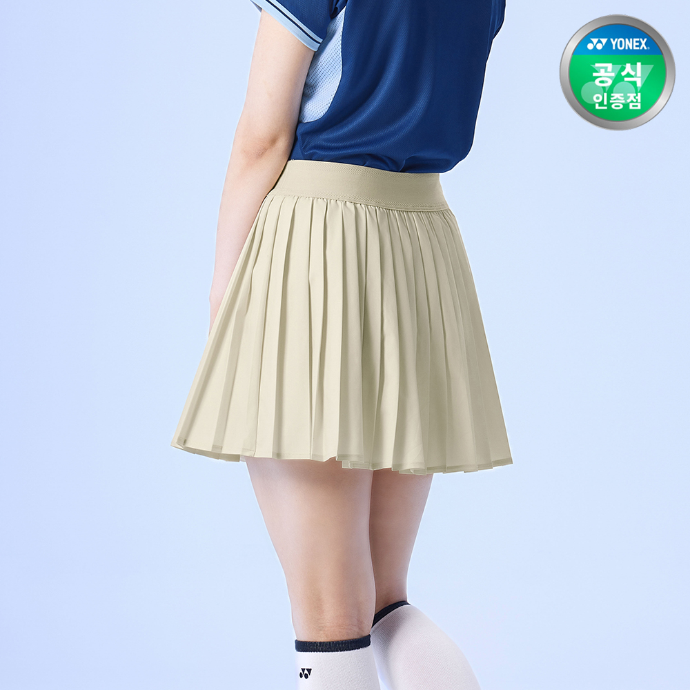 요넥스 255PS002F 테니스 의류 치마바지 여성용 라이트베이지 - 상세 이미지 2