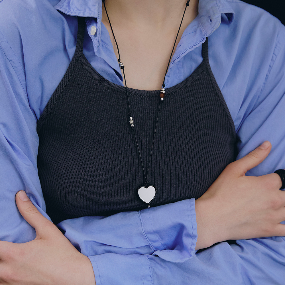 [빈티지헐리우드]Mirage Heart String Necklace_VH2579NE005M - 상세 이미지 4