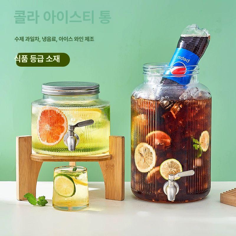 소형 워터 디스펜서 탕비실 워터저그 유리저그 유리용기 뷔페 업소용 식당 6L ABS - 상세 이미지 4