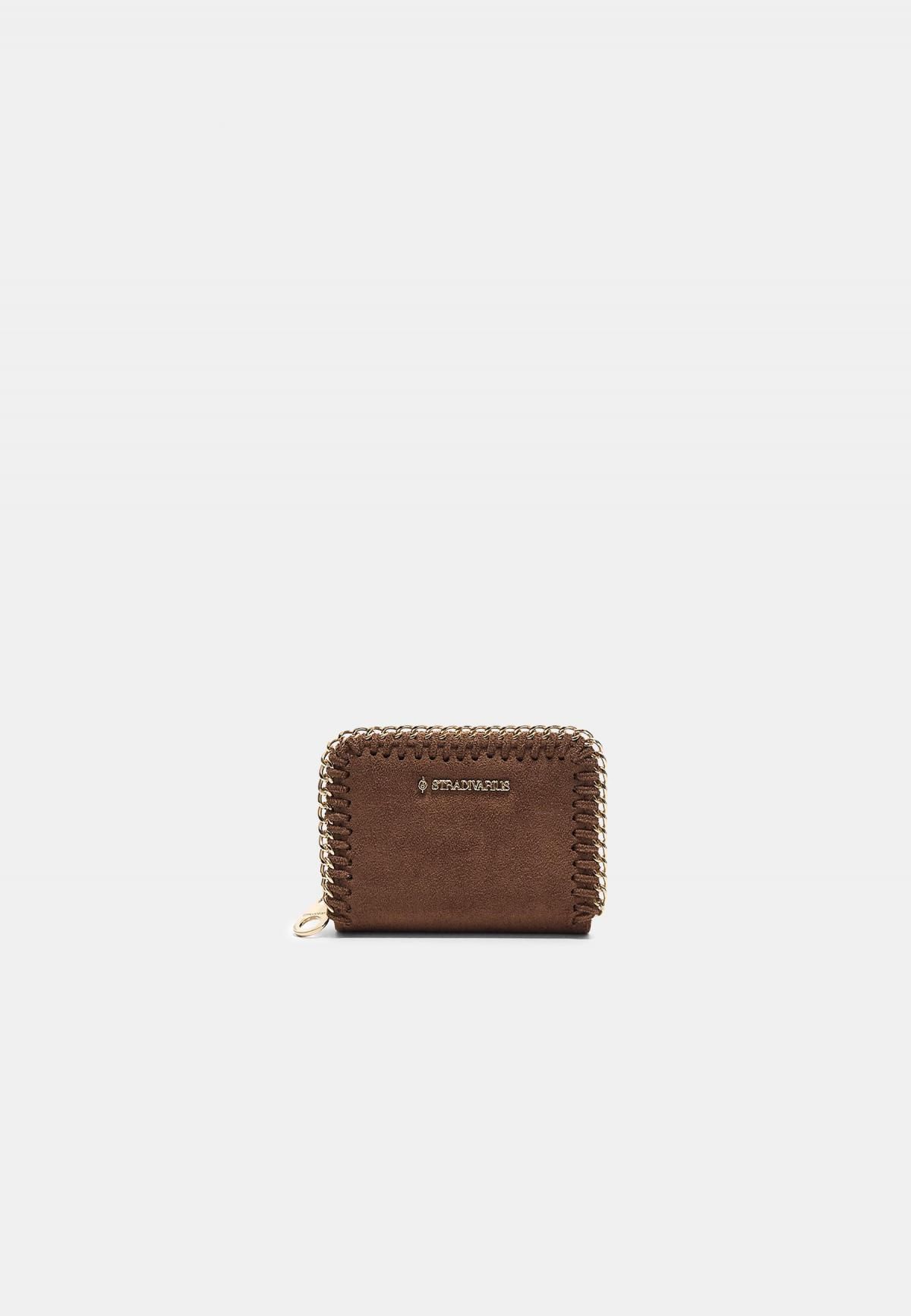 스트라디바리우스 체인 디테일 지퍼 미니 지갑 3731/901 TERRACOTTA - 상품 이미지