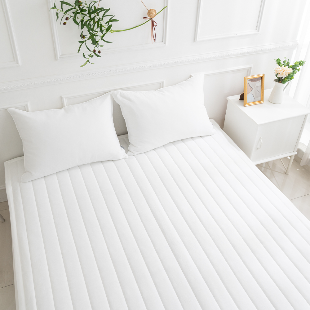 쿠에뜨 알러지케어 하리 워싱 무지 SS 고정밴드 논슬립 먼지없는 침대패드