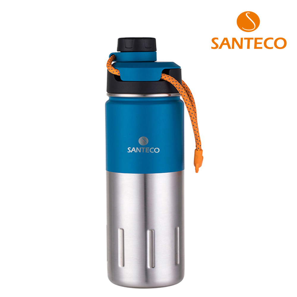 산테코 케이투 이중진공 텀블러 아웃도어 보온보냉병 500ml, 오션블루 - 상품 이미지