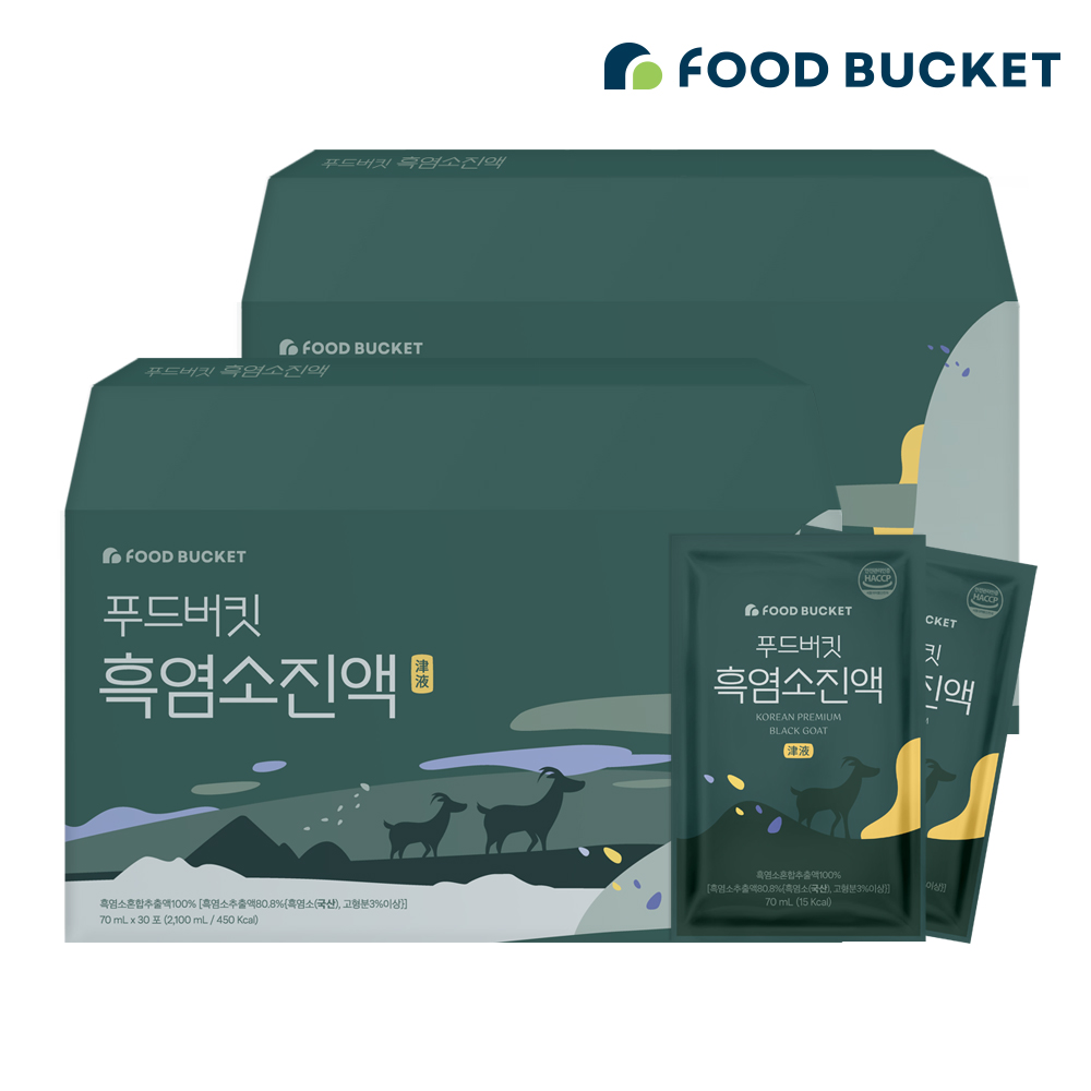 푸드버킷 자연방목 흑염소진액 흑염소즙 30포, 2개 - 상품 이미지