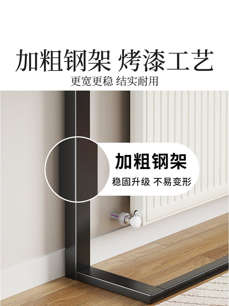 침대 옆 수납장 철제 사이드 보관함 소파 슬림 캐비닛 원목 낮은 미니장 블랙월넛 80x20x80 1개 - 상세 이미지 4