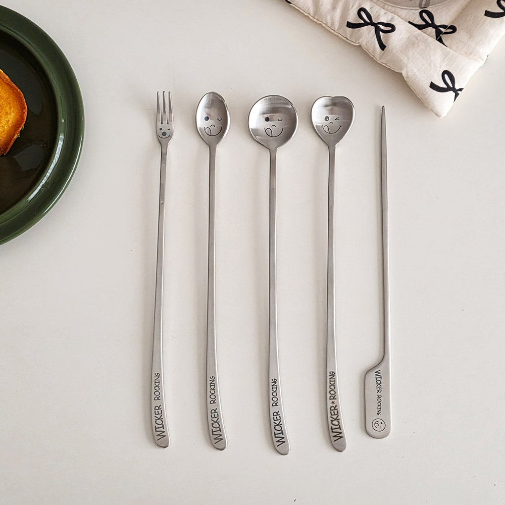 윙커 스테인레스 롱포크 롱스푼 산적꽂이